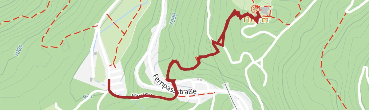 Route map: Wanderung zum Fort Claudia ab Burgenwelt Ehrenberg